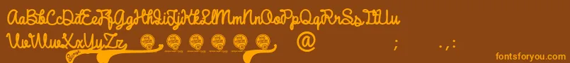 fuente DhfBroffontScript – Fuentes Naranjas Sobre Fondo Marrón