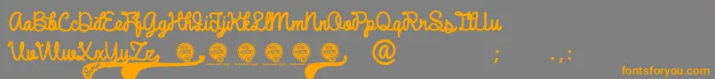 fuente DhfBroffontScript – Fuentes Naranjas Sobre Fondo Gris