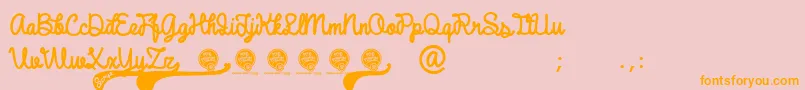 fuente DhfBroffontScript – Fuentes Naranjas Sobre Fondo Rosa