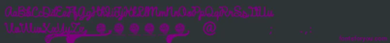 Шрифт DhfBroffontScript – фиолетовые шрифты на чёрном фоне