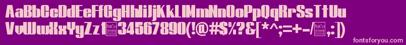 TypolineDemo Font – Pink Fonts on Purple Background