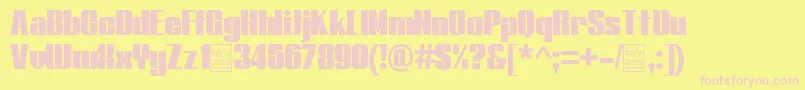 TypolineDemo Font – Pink Fonts on Yellow Background