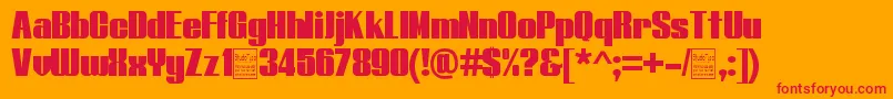TypolineDemo Font – Red Fonts on Orange Background
