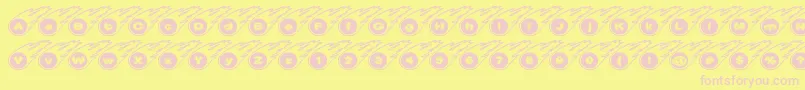 Meteor Font – Pink Fonts on Yellow Background
