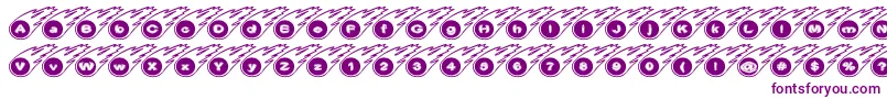 Meteor Font – Purple Fonts on White Background
