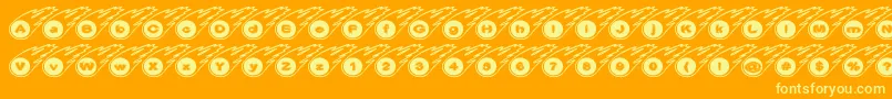 Meteor Font – Yellow Fonts on Orange Background