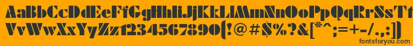 Futuraeugenia Font – Black Fonts on Orange Background