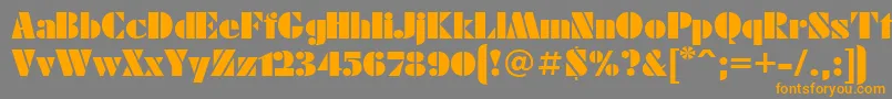 Futuraeugenia Font – Orange Fonts on Gray Background