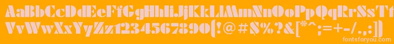 Futuraeugenia Font – Pink Fonts on Orange Background