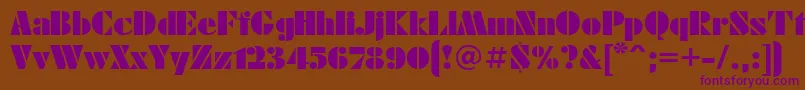Futuraeugenia Font – Purple Fonts on Brown Background