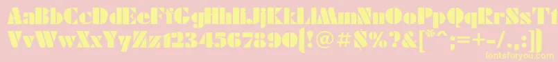Futuraeugenia Font – Yellow Fonts on Pink Background