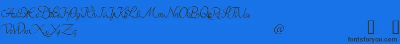 AzarielDemo Font – Black Fonts on Blue Background