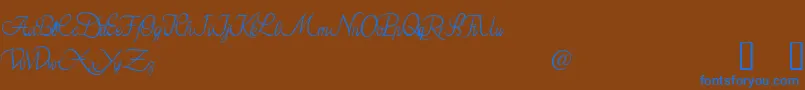 AzarielDemo Font – Blue Fonts on Brown Background