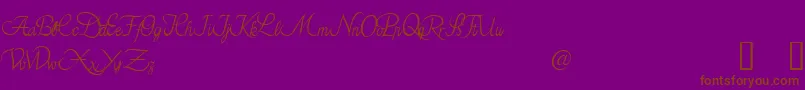 AzarielDemo-Schriftart – Braune Schriften auf violettem Hintergrund