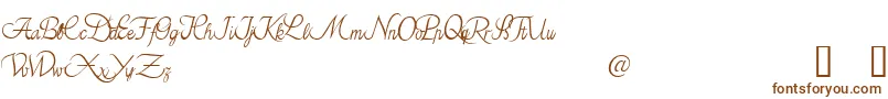 Шрифт AzarielDemo – коричневые шрифты на белом фоне