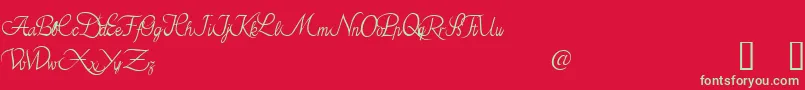 AzarielDemo Font – Green Fonts on Red Background
