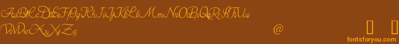 AzarielDemo Font – Orange Fonts on Brown Background