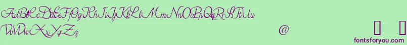 AzarielDemo Font – Purple Fonts on Green Background