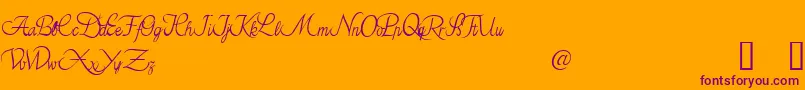 AzarielDemo-fontti – violetit fontit oranssilla taustalla