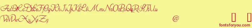 AzarielDemo Font – Red Fonts on Yellow Background