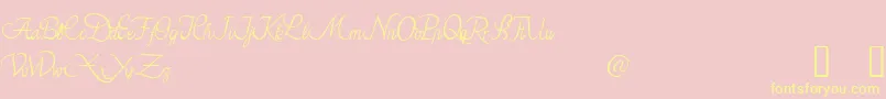 AzarielDemo Font – Yellow Fonts on Pink Background