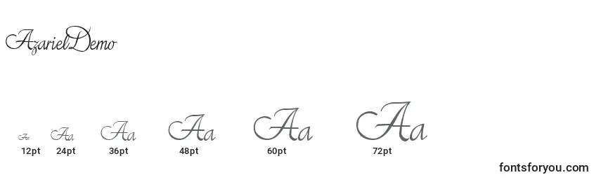 Размеры шрифта AzarielDemo