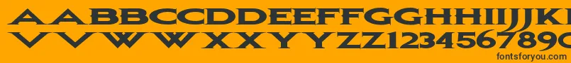 Шрифт Bonjovi – чёрные шрифты на оранжевом фоне