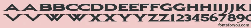 フォントBonjovi – ピンクの背景に黒い文字