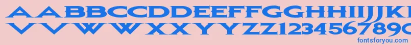 Bonjovi Font – Blue Fonts on Pink Background