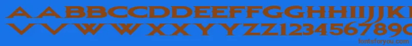Шрифт Bonjovi – коричневые шрифты на синем фоне