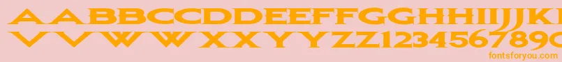 Bonjovi Font – Orange Fonts on Pink Background