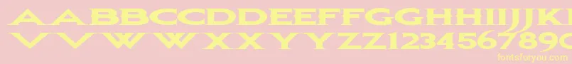 Bonjovi Font – Yellow Fonts on Pink Background