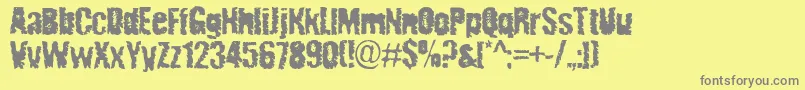 RadiatedPancake Font – Gray Fonts on Yellow Background