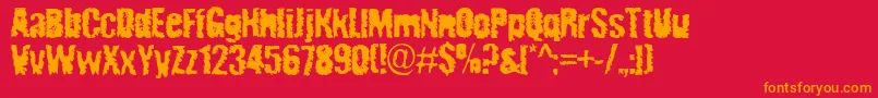 RadiatedPancake Font – Orange Fonts on Red Background