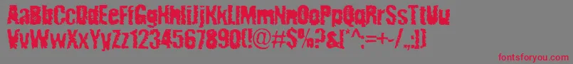 RadiatedPancake Font – Red Fonts on Gray Background