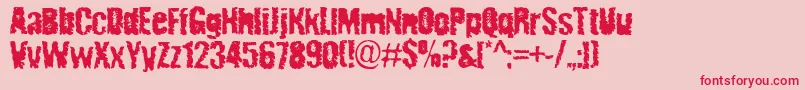 RadiatedPancake Font – Red Fonts on Pink Background