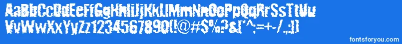 RadiatedPancake Font – White Fonts on Blue Background