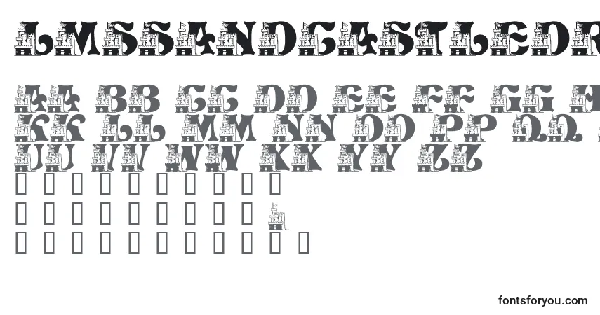 Schriftart LmsSandCastleDreamHouse – Alphabet, Zahlen, spezielle Symbole