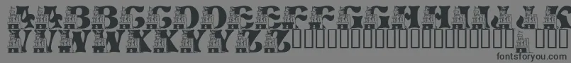 LmsSandCastleDreamHouse Font – Black Fonts on Gray Background