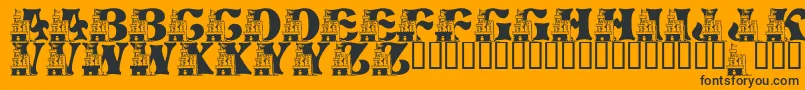 LmsSandCastleDreamHouse Font – Black Fonts on Orange Background
