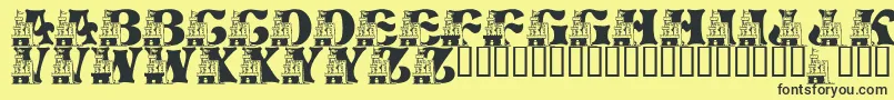 LmsSandCastleDreamHouse Font – Black Fonts on Yellow Background