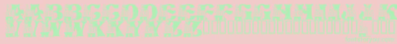 LmsSandCastleDreamHouse Font – Green Fonts on Pink Background