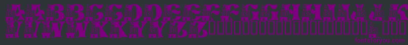 LmsSandCastleDreamHouse Font – Purple Fonts on Black Background