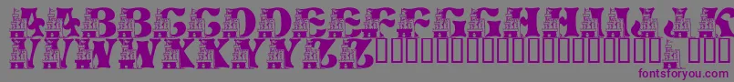 LmsSandCastleDreamHouse Font – Purple Fonts on Gray Background