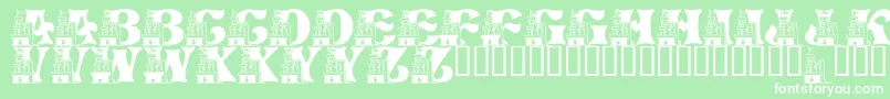 LmsSandCastleDreamHouse Font – White Fonts on Green Background