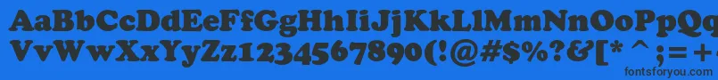 Cooperblackcbt Font – Black Fonts on Blue Background