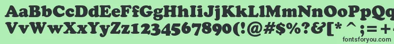 Cooperblackcbt Font – Black Fonts on Green Background