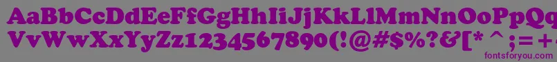 Cooperblackcbt Font – Purple Fonts on Gray Background