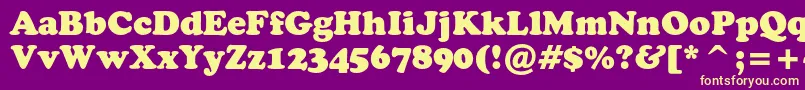 Cooperblackcbt Font – Yellow Fonts on Purple Background