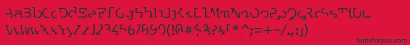 Labrat ffy Font – Black Fonts on Red Background